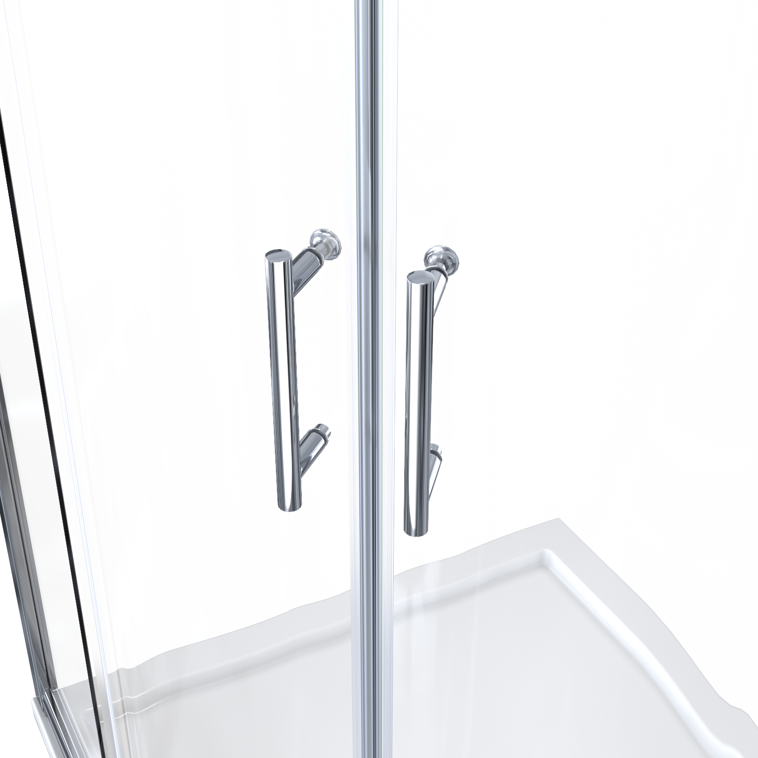 ELEGANT 1200 x 800 mm offset Quadrant Shower Enclosure 6mm Tempered
